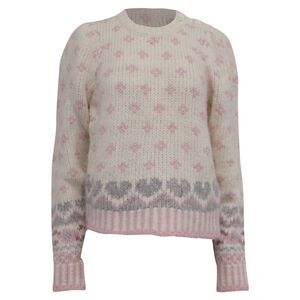 LoveShackFancy Floral-Embroidered Sweater Multicolor Alpaca Wool